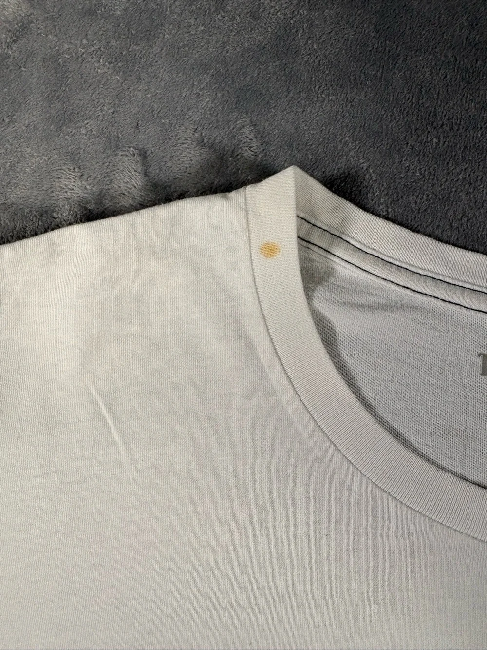 Vintage True Religion Men’s White Tee with Teal Graphic Logo
